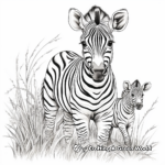 Detailed Zebra Stripes Coloring Pages for Adults 3
