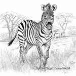Detailed Zebra Stripes Coloring Pages for Adults 4