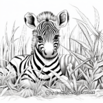 Detailed Zebra Zoo Coloring Pages 2