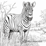 Detailed Zebra Zoo Coloring Pages 3