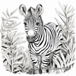 Detailed Zebra Zoo Coloring Pages 4