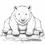 Determined Wombat Student Coloring Pages for Children 1