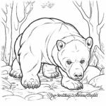 Determined Wombat Student Coloring Pages for Children 4