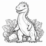 Detoxosaurus: Vegetarian Dinosaur Coloring Pages 1