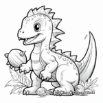 Detoxosaurus: Vegetarian Dinosaur Coloring Pages 3