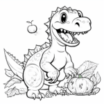 Detoxosaurus: Vegetarian Dinosaur Coloring Pages 4