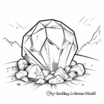 Diamond Mine Coloring Pages: Rough and Polished 2