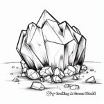 Diamond Mine Coloring Pages: Rough and Polished 3