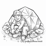 Diamond Mine Coloring Pages: Rough and Polished 4