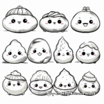 Different Types of Dumpling Coloring Pages 1