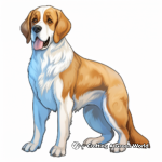 Dignified Adult St Bernard Coloring Sheets 1