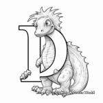Dinosaur Alphabet Series: 'D' is for Dinosaur Coloring Pages 4