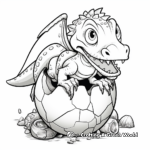 Dinosaur Cracked Egg Coloring Pages 4