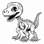 Dinosaur Skeleton Coloring Pages for Future Paleontologists 2