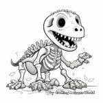 Dinosaur Skeleton Coloring Pages for Future Paleontologists 3