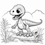 Dinosaur Skeleton: An Educational Coloring Page 2