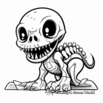 Dinosaur Skeleton: An Educational Coloring Page 4
