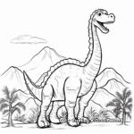 Distinguished Dinosaur: The Mighty Diplodocus Coloring Pages 2
