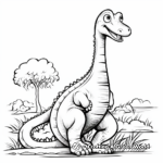 Distinguished Dinosaur: The Mighty Diplodocus Coloring Pages 3
