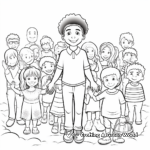 Diverse People Saying 'Thank You' Coloring Pages 4