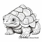 DIY Snapping Turtle Shell Pattern Coloring Sheets 3