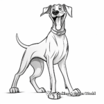 Doberman Show Dog Coloring Pages: In Action Poses 3