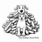 Dog Bone Pile Coloring Pages 1