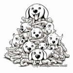 Dog Bone Pile Coloring Pages 3