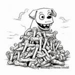 Dog Bone Pile Coloring Pages 4