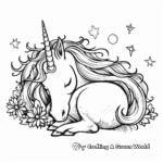 Doodle Art: Sleeping Unicorn Coloring Pages for Adults 1