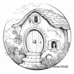 Door Coloring Pages: From A Round Hobbit Door to A Modern Sliding Door 4