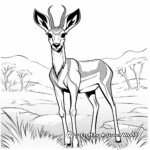 Dorcas Gazelle Coloring Pages for Children 1