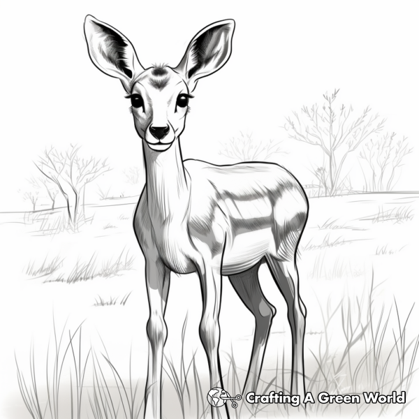Gazelle Coloring Pages - Free &amp; Printable!