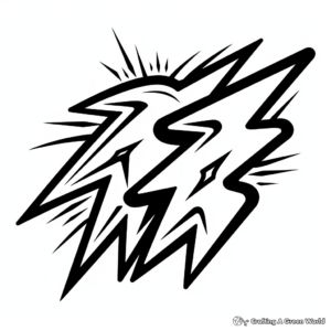 Double Lightning Bolt Coloring Pages 1