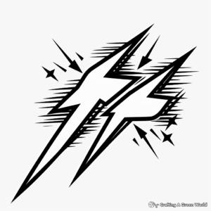 Double Lightning Bolt Coloring Pages 4