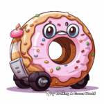 Doughnut Performing Police Monster Truck Coloring Pages 1