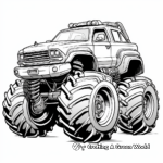 Doughnut Performing Police Monster Truck Coloring Pages 3