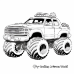 Doughnut Performing Police Monster Truck Coloring Pages 4