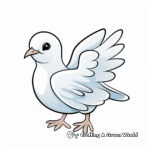 Dove and Peace Sign Coloring Pages 1