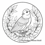 Dove and Peace Sign Coloring Pages 2