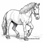 Draft Horse Coloring Pages for Those Who Love Detail 4