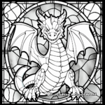 Dragon Themed Stained Glass Coloring Pages 2
