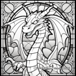 Dragon Themed Stained Glass Coloring Pages 3