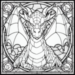 Dragon Themed Stained Glass Coloring Pages 4