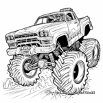 Dramatic Action Police Monster Truck Coloring Pages 1