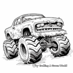 Dramatic Action Police Monster Truck Coloring Pages 2