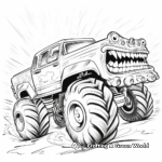 Dramatic Action Police Monster Truck Coloring Pages 3