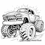 Dramatic Action Police Monster Truck Coloring Pages 4