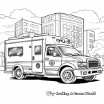 Dramatic Ambulance in Action Coloring Pages 1