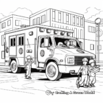 Dramatic Ambulance in Action Coloring Pages 2